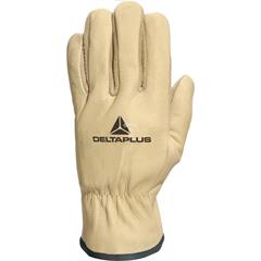 Rękawice ze skóry licowej bydlęcej wodoodporne dłoń ze skóry odwróconejkolor wielbłądzi rozmiar 9 MAIN FIBKV0209