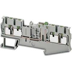 Złączka szynowa rozłączalna 4-przewodowa 2,5mm2 szara, samozaciskowa NSYTRP24SC