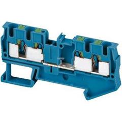 Złączka szynowa 4-przewodowa 4mm2 niebieska, samozaciskowa ATEX NSYTRP44BL