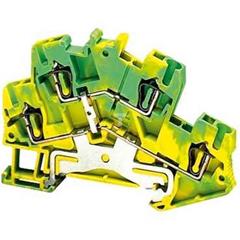 Złączka szynowa ochronna 2-piętrowa 4-przewodowa 2,5mm2 żółto-zielona, zacisk sprężynowy ATEX NSYTRR24DPE