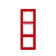 SENTIA Ramka potrójna szkło truskawkowy 1473-67