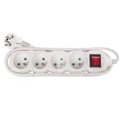 Przedłużacz z wyłącznikiem 4-gniazda z/u 2m /H05VV-F 3G1/ biały P1412