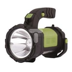 Latarka akumulatorowa LED 3W 180lm Li-Ion 3,7V 2Ah czarny/zielony P4517