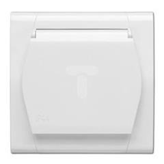 FESTA Gniazdo pojedyncze 2P+Z IP44 z klapką białe 0873-00