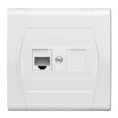 GPT FESTA Gniazdo komputerowe RJ45 białe 0881-00
