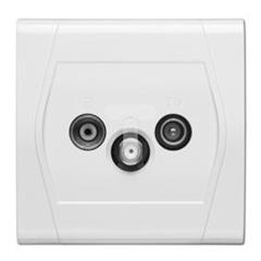 GPT FESTA Gniazdo antenowe R-TV-SAT białe 0885-00