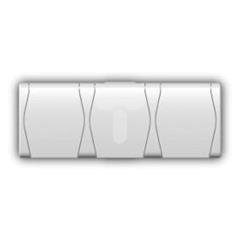 HERMES 2 Gniazdo hermetyczne potrójne z/u 16A IP44 białe 1023-00