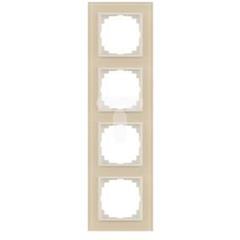 SENTIA Ramka poczwórna szkło waniliowy 1474-68