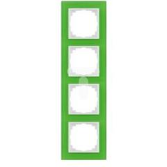 SENTIA Ramka poczwórna szkło limonkowy 1474-70