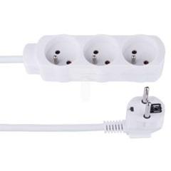 Przedłużacz 3-gniazda z/u 1,2m /H05VV-F 3G1/ biały P0311A