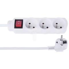 Przedłużacz z wyłącznikiem 3-gniazda z/u 1,5m /H05VV-F 3G1/ biały P1311