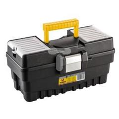 Skrzynka narzędziowa aluminiowe zatrzaski  plastikowy uchwyt  boczne uchwyty 15cala 79R131