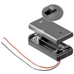 Koszyk na baterie 2x AA z przewodem i wyłącznikiem 12443