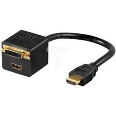 Adapter HDMI - HDMI + DVI-D 68734