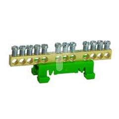 Zacisk przyłączeniowy na TS35, ochronny PE, 12-polowy, 12x16mm2 870S/12 zielony 89813005