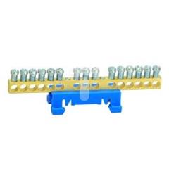 Zacisk przyłączeniowy na TS35, neutralny N, 15-polowy, 15x16mm2 870N/15 niebieski 89814003