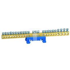 Zacisk przyłączeniowy na TS35, neutralny N , 24-polowy, 20x16mm2+ 4x25mm2 870N/24 niebieski 89816003