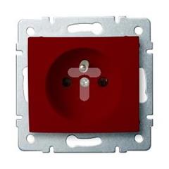 LOGI Gniazdo pojedyncze francuskie (DATA) śrubowy Czerwony 16A 250V 021252134 25091