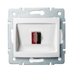 LOGI Gniazdo głośnikowe pojedyncze Biały 021450002 25114