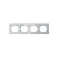 LOGI Ramka poczwórna pozioma Srebrny 021490043 25238
