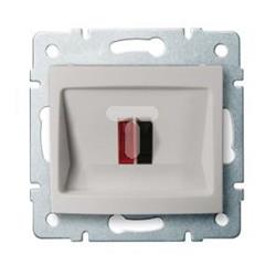 DOMO Gniazdo głośnikowe pojedyncze Perłowy biały 011450030 24995