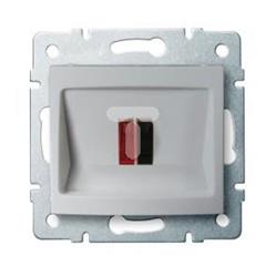 DOMO Gniazdo głośnikowe pojedyncze Srebrny 011450043 24877