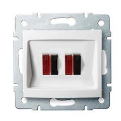 DOMO Gniazdo głośnikowe podwójne Biały 011820002 24760