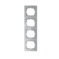 DOMO Ramka poczwórna pionowa Srebrny 011540043 24887