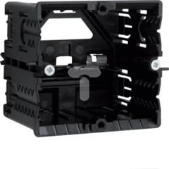 Puszka instalacyjna pojedyncza do montażu w profilach typu C pełna czarna GLS5500