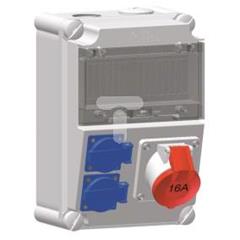 Rozdzielnica stacjonarna 16A 5P + 2x230V IP44 /bez zabezpieczeń/ 510586PT