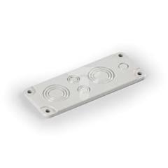 Pokrywa boczna z przetłoczeniami Cubo O 216x86mm rozmiar F2 zawiera uszczelkę PUR 2xPg21/29/36 + 2xPg9/16 + 1xPg11 PC F2253