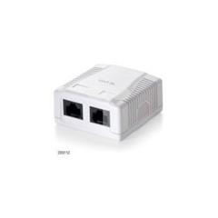 Gniazdo teleinformatyczne natynkowe UTP 2xRJ45 kat.5e 235112