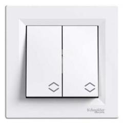 ASFORA Łącznik podwójny schodowy zaciski śrubowe biały  EPH0600321