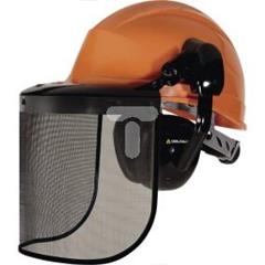 Hełm typu leśnik z polietylenu zabezpieczony przed UV z kompletnym wyposażeniem pomarańczowy rozmiar REGULOWANY TETE FORE2OR