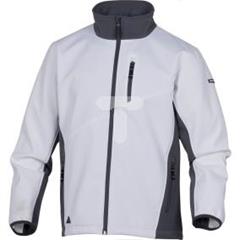 Bluza wodoszczelna z tkaniny Softshell z poliestru (96%) elastanu (4%) kolor biało-szary rozmiar XXL CORP LULEABCXX