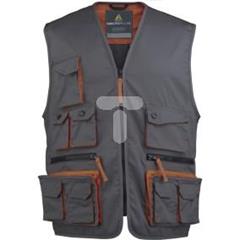 Kamizelka MACH 2 z poliestru (65%) bawełny (35%) 245 g/m2 kolor szaro-pomarańczowy rozmiar 3XL CORP M2GILGR3X