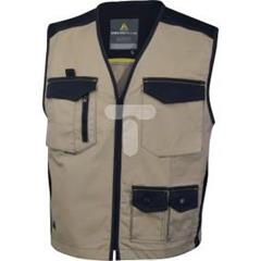 Kamizelka MACH SPIRIT z poliestru (40%) bawełny (60%) 270 g/m2 kolor beżowo-czarny rozmiar XXL CORP M5GILBNXX