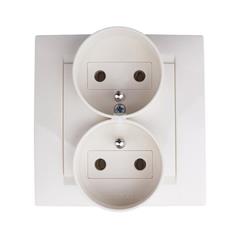 Simon 15 Gniazdo podwójne z/u 16A IP20 beżowe 1591456-031 WS15-1591456-031