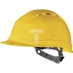 Hełm budowlany z polipropylenu wentylowany z regulacją płynną obwód głowy od 53 do 63 cm żółty rozmiar REGULOWANY TETE QUAR1JA