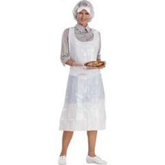 Fartuch z polietylenu 120 x 70 cm grubość 20 mikronów kolor biały rozmiar Uniwersalny CORP TABPO02/100szt./