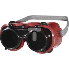 Gogle spawalnicze z podnoszoną szybką miękka oprawa z PVC kolor czerwony rozmiar REGULOWANY TETE TOBA2T5