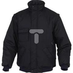 Bluza wiatrówka ocieplana z poliestru (65%) bawełny (35%) z odpinanymi rękawami kolor czarny rozmiar M CORP MEDEONOTM