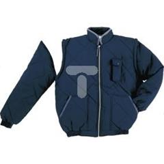 Bluza ocieplana z odpinanymi rękawami z poliestru (65%) bawełny (35%) pikowana kolor granatowy rozmiar L CORP NEWDEBLGT