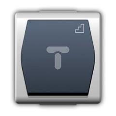 Hermes2 Łącznik schodowy biały IP44 z klapka dymną 1003-01