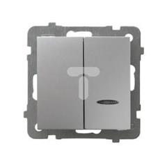 AS Łącznik świecznikowy z podświetleniem niebieskiem srebro ŁP-2GS/m/18