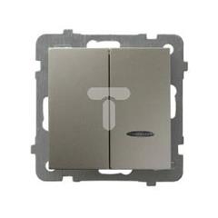 AS Łącznik świecznikowy z podświetleniem niebieskiem satyna light ŁP-2GS/m/45