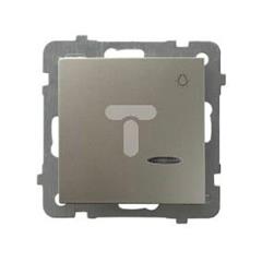 AS Przycisk /światło/ z podświetleniem niebieskim satyna light ŁP-5GS/m/45