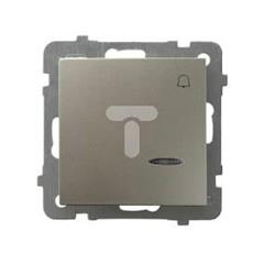 AS Przycisk /dzwonek/ z podświetleniem niebieskim satyna light ŁP-6GS/m/45