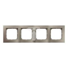 AS Ramka poczwórna do łączników IP-44 satyna light RH-4G/45