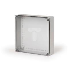 Obudowa Cubo O 400x400x132mm boki gładkie pokrywa szara IP67 PC OPCP404013G